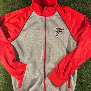 NFL Falcons Red and Gray Zip-Up Sweater